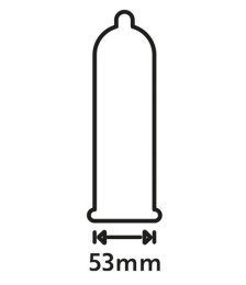 Préservatifs extra lubrifiés, en latex x12 avec réservoir Extra Wet 53 mm - R416584